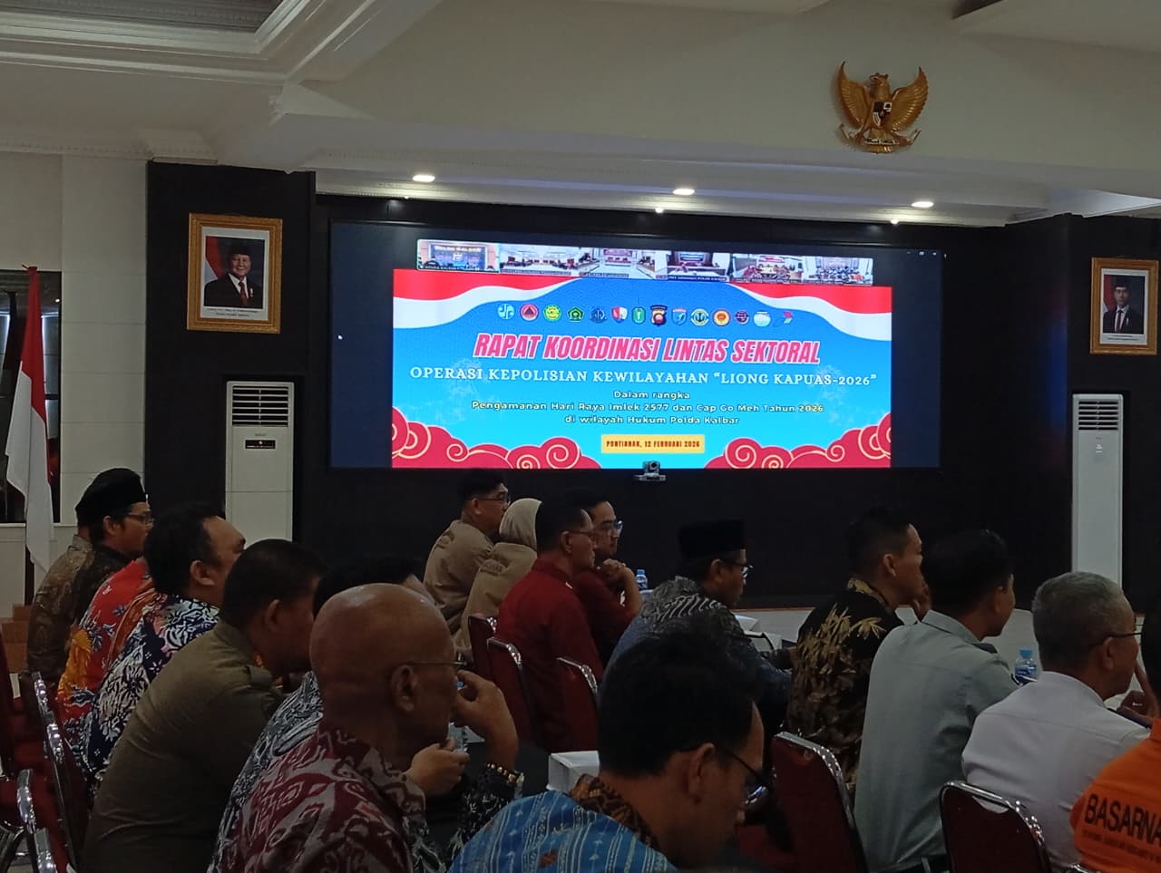 Rapat Koordinasi Lintas Sektoral Operasi Kepolisian Kewilayahan Liong Kapuas 2026 Dalam Rangka Persiapan Imlek Dan Cap Go Meh 2026
